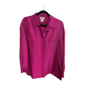 Hot Pink silk blouse